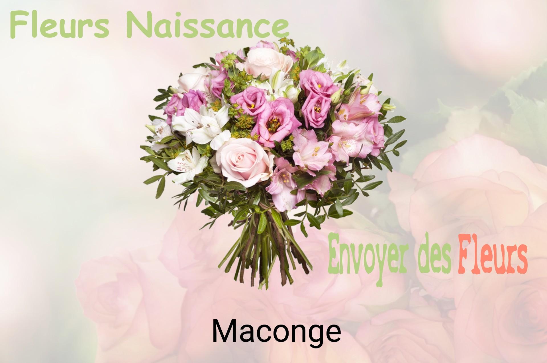 Bouquet de fleurs de naissance livré à Maconge